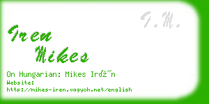 iren mikes business card